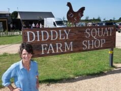 A VERDADE SOBRE DIDDLEY SQUAT MANIA: JANE FRYER Um dia louco com megafãs de Clarkson de todo o mundo – mas é por isso que sua excitação definitivamente não foi compartilhada pelos moradores de Cotswolds…