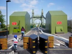 A Ponte Hammersmith nunca será reaberta aos carros, disse o conselho – depois de gastar £ 3 milhões para transformar a estrutura em dificuldades em uma ciclovia ecológica