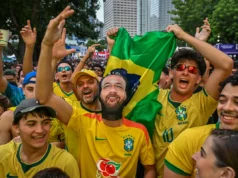 Torcedores do Brasil e do Japão tomaram conta de Houston antes do confronto
