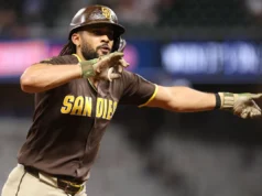 Fernando Tatis detona o HR mais longo da temporada da MLB, Padres Pamel Braves lançando Manny Machado Hits 2