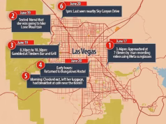 Movimentos finais de uma turista de 26 anos que desapareceu em Las Vegas depois que um PUA foi fotografado flertando com ela em seus óculos meta