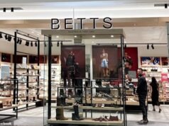 A famosa rede de calçados australiana Betts faliu e fechou lojas em todo o país