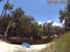 ‘É ruim’: policial corre para o local em uma tentativa desesperada de salvar a vítima do crocodilo, Brittany Clark, depois que o animal arranca o braço