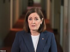 A senadora liberal Sarah Henderson pode ser presa após infringir a lei durante a interrupção da Telstra – já que Angus Taylor insiste que ela está fazendo seu trabalho