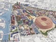 O Manchester United divulgou novas imagens e modelos de seus novos planos de estádio de £ 2 bilhões com 100.000 lugares, confirmando a localização de ‘New Old Trafford’ pela primeira vez