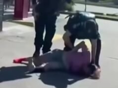 Momento chocante em que uma mulher supostamente tenta sequestrar uma criança de três anos em um estacionamento do KFC