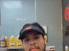 Uma briga feia começou no Mike’s, em Jersey, quando a mulher pediu um desconto de aniversário e o gerente começou a xingá-la.