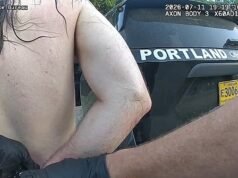 A polícia de Portland é acusada de chegar 45 minutos depois que um homem nu tentou sequestrar uma turista de 7 anos, embora o incidente tenha acontecido a poucos quarteirões de sua sede.