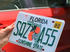 Avó da Flórida indignada depois que o estado emitiu para ela novas placas ridiculamente coloridas