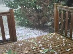 As estradas transformaram-se em rios de gelo e as cidades ficaram brancas na Alemanha e em França, à medida que granizo e ventos uivantes atingem a Europa antes de outra onda de calor sufocante.