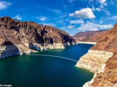 O icônico reservatório do Lago Mead pode cair 33 pés em dois anos, gerando alerta de seca catastrófica