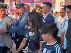 A perturbada esposa de Lionel Messi, Antonella Roccuzzo, foi expulsa da MetLife pelos seguranças depois que a lenda chora na final da Copa do Mundo