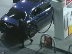 Uma perseguição em alta velocidade nas ruas de Los Angeles é interrompida quando a polícia deixa o motorista parar para abastecer antes de continuar a perseguição a 160 km/h.