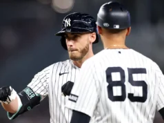 Os Yankees anunciaram a escalação para o primeiro jogo de domingo contra os Dodgers