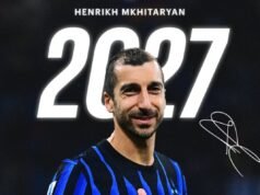 OFICIAL: Mkhitaryan, de 37 anos, assina novo contrato com o Inter