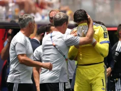 Copa do Mundo de 2026: o goleiro belga Thibaut Courtois foi forçado a sair devido a uma lesão durante a derrota nas quartas de final para a Espanha