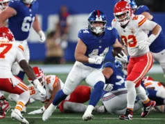 Cam Scottebo, do New York Giants, está entre os piores RBs titulares da NFL