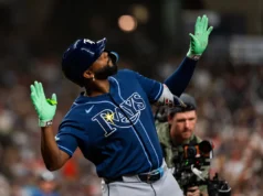 Rays All-Star Junior Caminero atinge o 11º home run em 11 jogos, o primeiro desde 2021