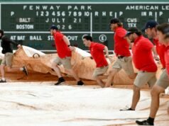 A chuva na quarta-feira manteve a seqüência de vitórias do Red Sox MLB em 14, faltando dois jogos para o final