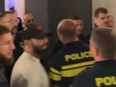 Marab Dvalishvili briga com fãs de Umar Nurmagomedov na RAF Georgia