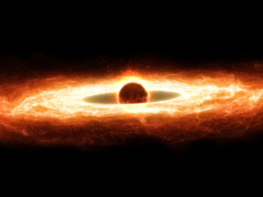 Um buraco negro supermassivo num aglomerado de galáxias distante explodiu após quase 100 milhões de anos de completo silêncio, libertando um jato de plasma magnetizado a quase um milhão de anos-luz através do espaço que os astrónomos observadores descrevem como um vulcão cósmico que voltou à vida ao longo dos tempos.