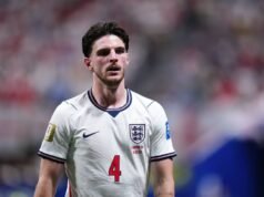Declan Rice minimizou preocupações com lesões após a vitória da Inglaterra na Copa do Mundo