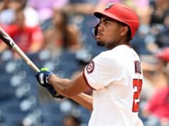 James Wood, do Nationals, está tendendo ao recorde de home run na liderança da MLB
