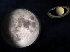 A conjunção da Lua e Saturno será visível sem telescópio na terça-feira