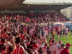 O PSNI interveio em meio ao caos no Brandywell Stadium em Derry City
