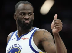Draymond Green culpa Udonis Haslem pelo left tackle contra Hero