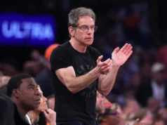 A reação imediata do superfã do Knicks, Ben Stiller, ao ver Victor Wembanyama ser nomeado atleta capa do NBA 2K27