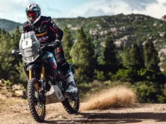 O piloto da Aprilia Tuareg, Jacopo Cerruti, lesionou-se na Row Rally Marathon