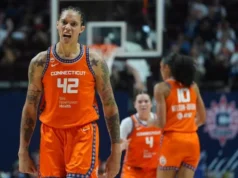 A reação de Brittney Griner quando Dewanna Bonner quebrou o recorde do Mercury diz tudo