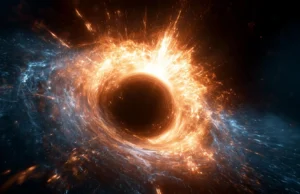 James Webb, da NASA, alimentando um buraco negro supermassivo
