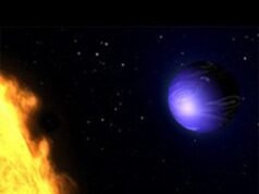 Os astrónomos descobriram um planeta a 63 anos-luz de distância que parece azul como a Terra visto do espaço – mas a sua cor provém de uma atmosfera ardente onde ventos de 7.200 km/h podem chover sobre o vidro.