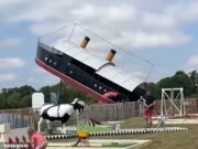Indignação com o passeio ‘desrespeitoso’ com tema do Titanic para crianças em atração de fazenda familiar