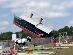 Indignação com o passeio ‘desrespeitoso’ com tema do Titanic para crianças em atração de fazenda familiar
