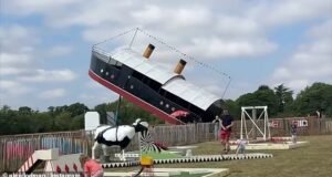 Indignação com o passeio ‘desrespeitoso’ com tema do Titanic para crianças em atração de fazenda familiar