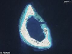 China conclui ilha artificial “idealmente posicionada” para invasão de Taiwan