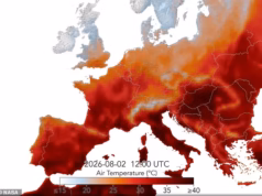O verão escaldante sem fim da Europa: o lapso de tempo revela que vastas áreas do continente atingiram 40ºC nos últimos quatro meses