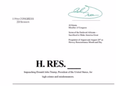 Democrata desafiador apresenta novo pedido de impeachment contra Trump enquanto seu próprio partido busca cobertura