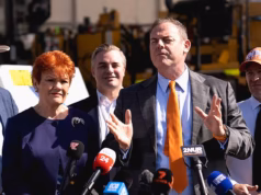 Pauline Hanson interrompe o candidato do One Nation enquanto responde a uma pergunta em japonês: ‘Com licença’