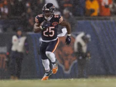 RB Kyle Monangai está afastado há várias semanas com joelho direito hiperestendido