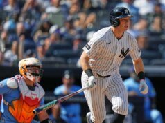 Ben Rice acertou uma única corrida de duas corridas para encerrar a sexta corrida de três corridas, enquanto os Yankees se afastavam para uma vitória por 8-3 sobre os Blue Jays.