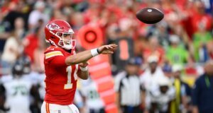 Myers, do Seattle, errou um field goal no jogo final e os Seahawks empataram com os Chiefs por 9-9.
