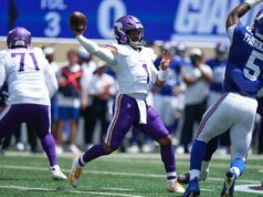 Murray estreia como QB titular do Minnesota e lança para um TD na vitória dos Vikings sobre os Giants por 13-10