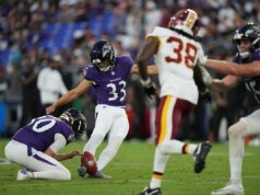 Ravens espancou Commanders por 41-3 no final da pré-temporada, mas Tyler Loop errou mais 2 gols de campo