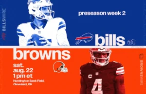 Antevisão do jogo de pré-temporada dos Browns para o jogo de pré-temporada contra os Bills