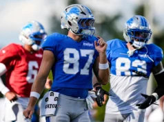 Jameson Williams voltou aos treinos do Lions, mas Sam LaPorta ficou de fora