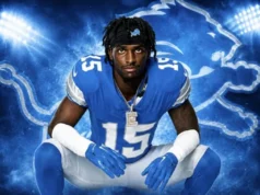 Ennis Rackestrow Jr. se machucou durante a derrota do Lions na pré-temporada para o Bengals.